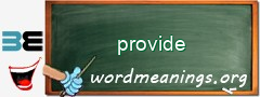 WordMeaning blackboard for provide